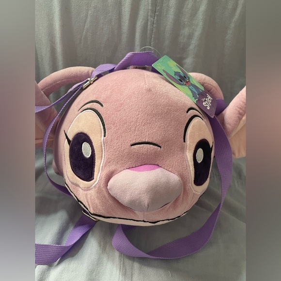 NEW Walt Disney - Lilo & Stitch - Angel - Head Shaped Plush Mini Backpack - Picture 2 of 3
